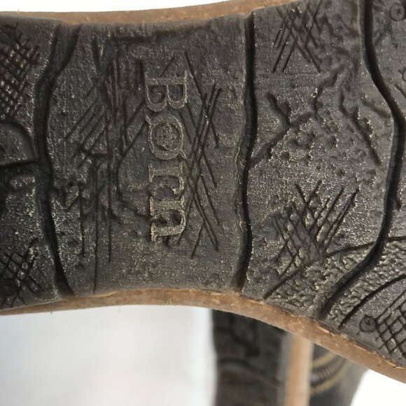 BORN ~ WOMENS 7/38 ~ BROWN TAN SUDE SIDE ZIP BOOT BOOTIE - Picture 8 of 8